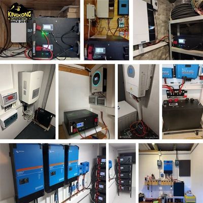 OEM 51.2V 15Kwh ソーラーインバーター LFP4 LiFePO4 バッテリーパック 48V 300Ah マックス 32 パラレル