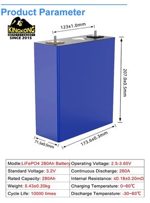 280Ah 314Ah プリズマ式 LiFePO4 バッテリーセル OEM ソーラーエネルギー貯蔵ソリューション