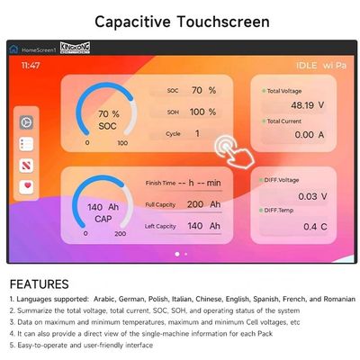 カスタムソーラーLFP電池 48V Volt 100Ah 200Ah 300Ah Lifepo4 10Kwh 15Kwh 5Kw バッテリー リチウム バッテリーパック 輪ケース