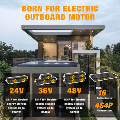 12V 12.8V 24V 48V ボルト 100Ah 120Ah 200Ah 300Ah 400Ah 再充電可能ライフポ4 ディープサイクル リチウムイオンバッテリーパック 封印