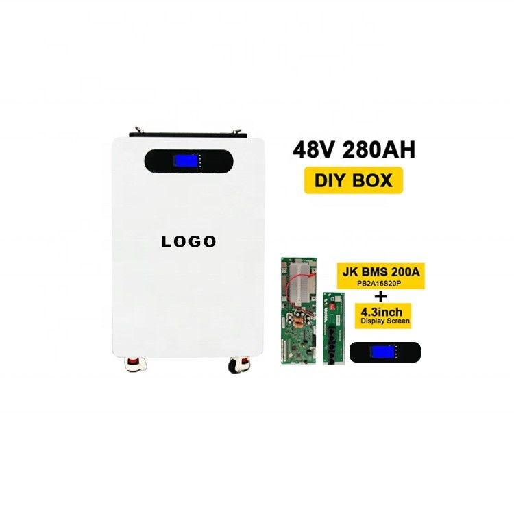 280Ah垂直バッテリー DIY バッテリーボックス 輪と白金属スタンドアップケース