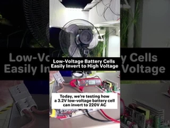 3.2V→220V試験: MPPTインバータは,扇風機の高スタート電流を処理する.小さなバッテリーから安定したAC